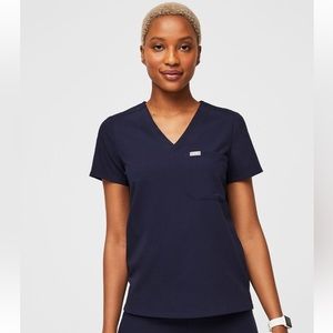 SOLD Navy Catarina One Pocket Top